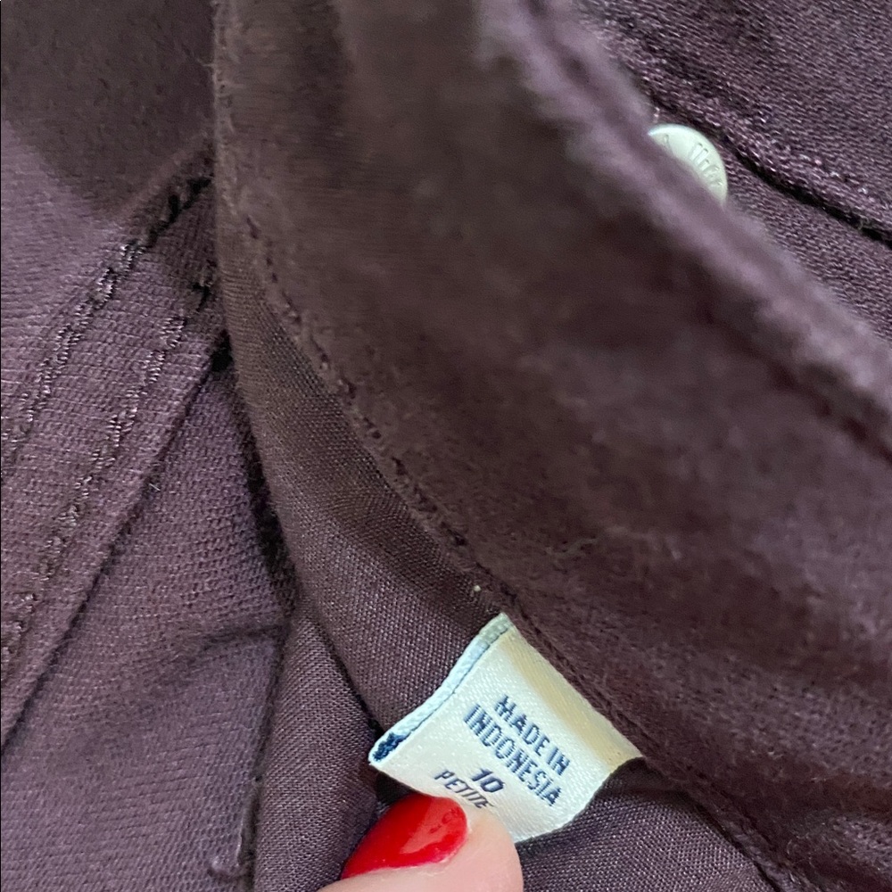 J. Jill plum purple boyfriend straight leg ankle denim - last pic to show fit - Picture 5 of 8